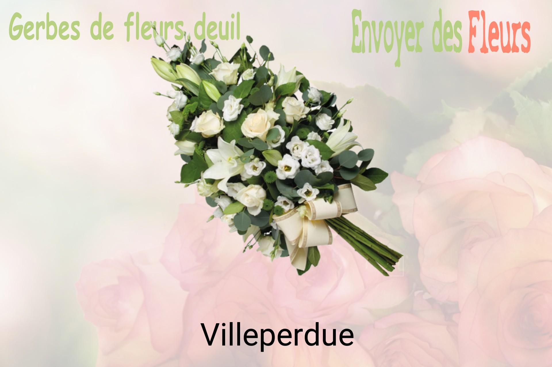Gerbe de fleurs de deuil livrée à Villeperdue